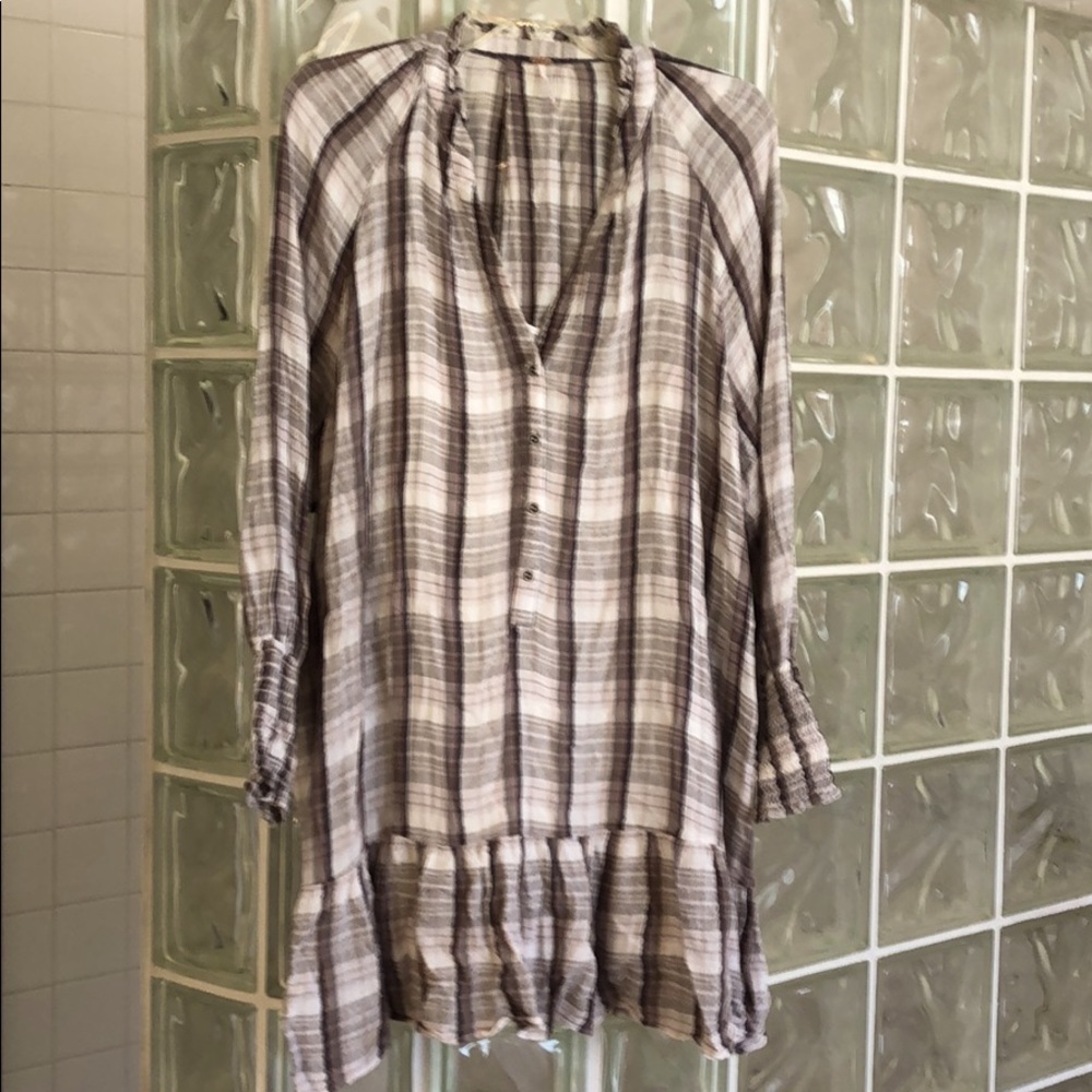 Free people plaid tunic/ dress